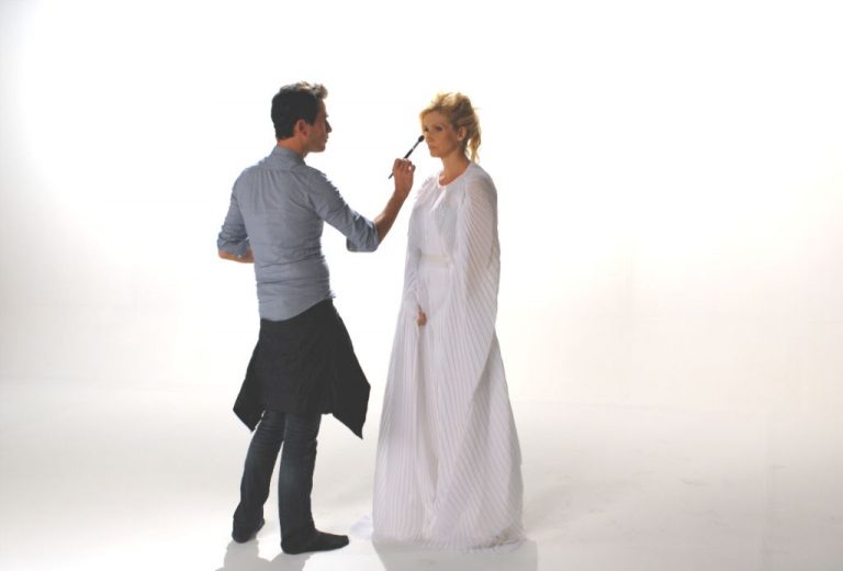 Lorella Cuccarini con il make-up di Paolo Pinna