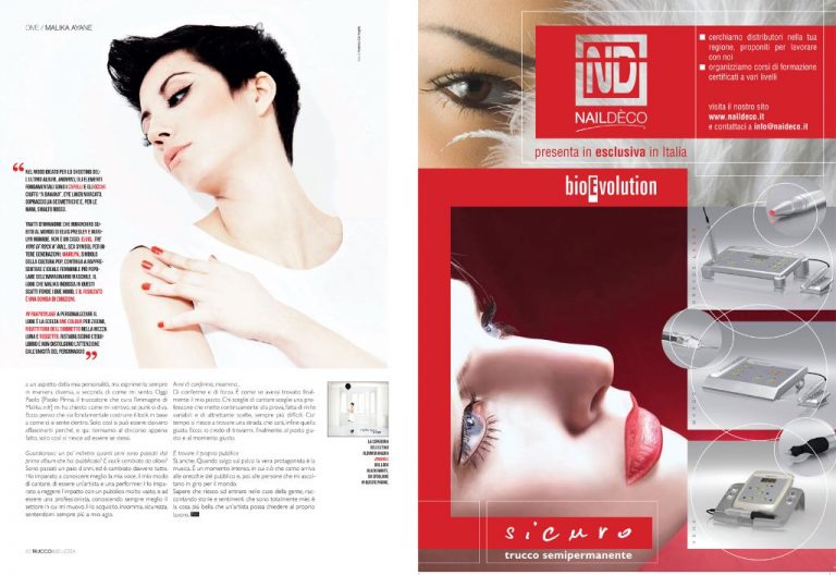 Malika Ayane con il make-up di Paolo Pinna